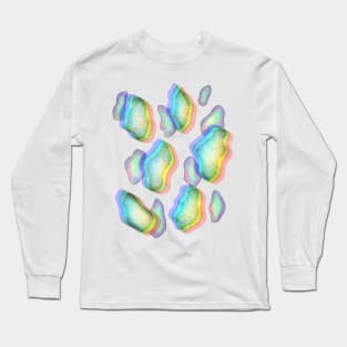 Iridescent Stones by Skye Rain Art Long Sleeve T-Shirt